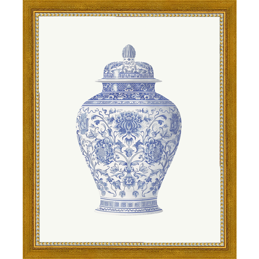 SA337-GINGER JAR I Hand framed in a transitional gold frame. Finished Size: W 9.25 in x H 11.25 in