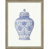 SA337-GINGER JAR I Hand framed in an ornate dark silver frame. Finished Size: W 10.25 in x H 13.25 in
