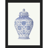 SA337-GINGER JAR I Hand framed in a matte black frame. Finished Size: W 10.25 in x H 13.25 in