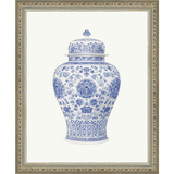 SA340-GINGER JAR IV Hand framed in an ornate dark silver frame. Finished Size: W 9.25 in x H 11.25 in