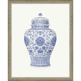 SA340-GINGER JAR IV Hand framed in an ornate dark silver frame. Finished Size: W 12.25 in x H 15.25 in