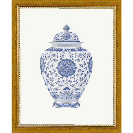 SA341-GINGER JAR V Hand framed in a transitional gold frame. Finished Size: W 9.25 in x H 11.25 in