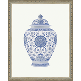 SA341-GINGER JAR V Hand framed in an ornate dark silver frame. Finished Size: W 12.25 in x H 15.25 in