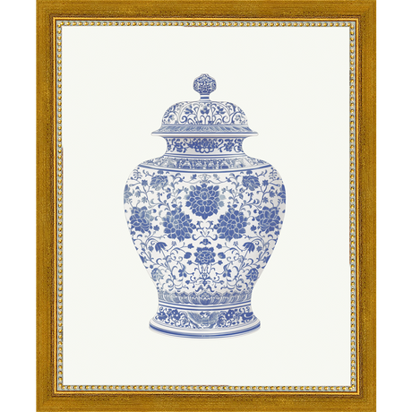 SA342-GINGER JAR VI Hand framed in a transitional gold frame. Finished Size: W 9.25 in x H 11.25 in