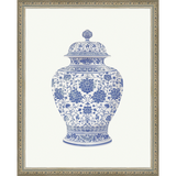 SA342-GINGER JAR VI Hand framed in an ornate dark silver frame. Finished Size: W 12.25 in x H 15.25 in
