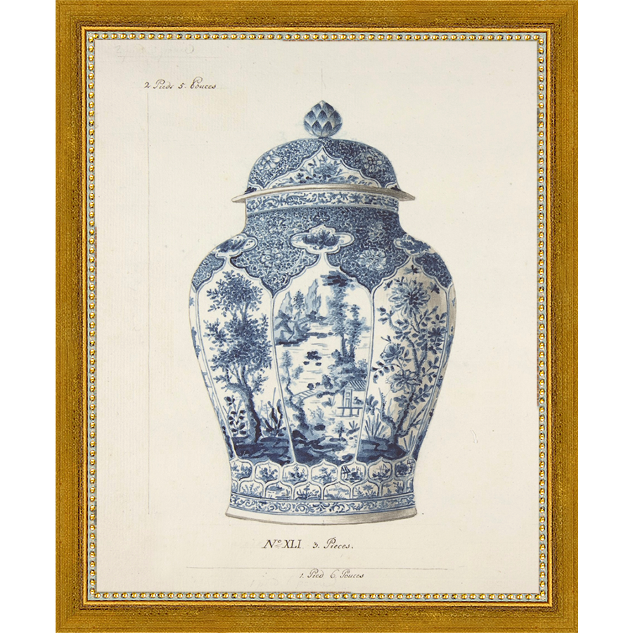 SA343-VINTAGE GINGER JAR I Hand framed in a transitional gold frame. Finished Size: W 9.25 in x H 11.25 in