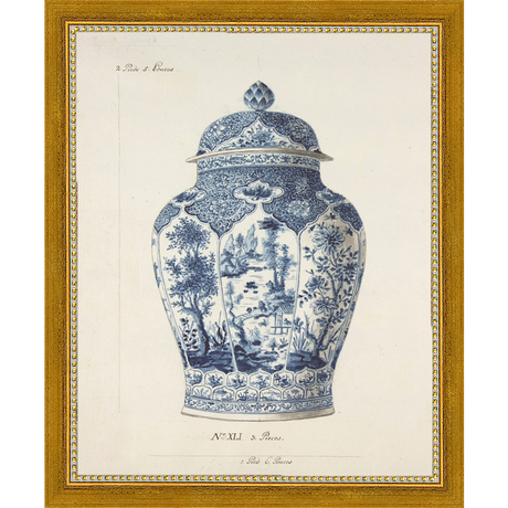 SA343-VINTAGE GINGER JAR I Hand framed in a transitional gold frame. Finished Size: W 9.25 in x H 11.25 in