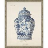 SA343-VINTAGE GINGER JAR I Hand framed in an ornate dark silver frame. Finished Size: W 12.25 in x H 15.25 in