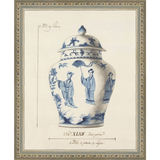 SA344-VINTAGE GINGER JAR II Hand framed in an ornate dark silver frame. Finished Size: W 9.25 in x H 11.25 in