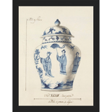 SA344-VINTAGE GINGER JAR II Hand framed in a matte black frame. Finished Size: W 10.25 in x H 13.25 in