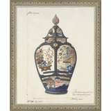SA345-VINTAGE GINGER JAR III Hand framed in an ornate dark silver frame. Finished Size: W 9.25 in x H 11.25 in