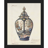 SA345-VINTAGE GINGER JAR III Hand framed in a matte black frame. Finished Size: W 9.25 in x H 11.25 in