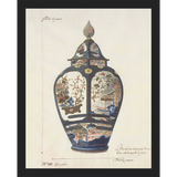 SA345-VINTAGE GINGER JAR III Hand framed in a matte black frame. Finished Size: W 12.25 in x H 15.25 in