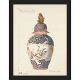 SA346-VINTAGE GINGER JAR IV Hand framed in a matte black frame. Finished Size: W 10.25 in x H 13.25 in