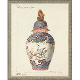 SA346-VINTAGE GINGER JAR IV Hand framed in an ornate dark silver frame. Finished Size: W 12.25 in x H 15.25 in