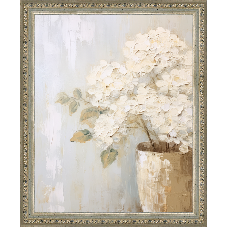 WHITE HYDRANGEAS - Kings Fine Art & Decor