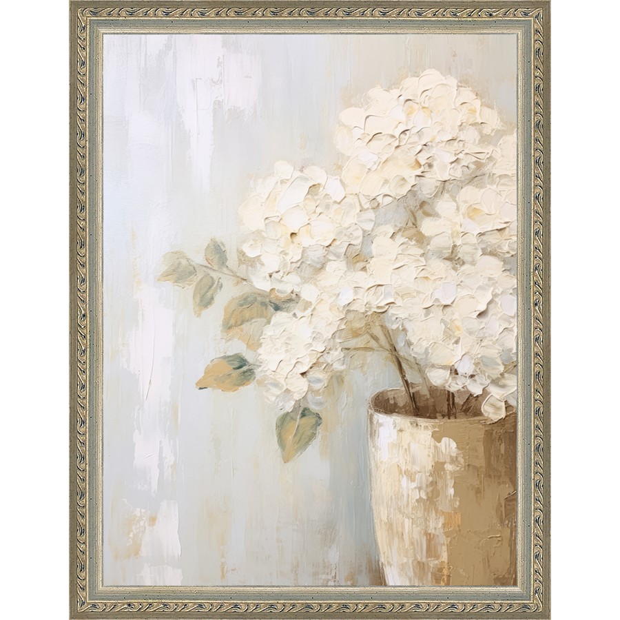 WHITE HYDRANGEAS - Kings Fine Art & Decor