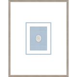 NG001-BACCHANAL WOMAN Shadow Box framed in an antiqued silver frame on a fountain blue mat. Finished Size: W 18.00 in x H 23.00 in