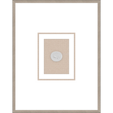 NG002-CHARIOT Shadow Box framed in an antiqued silver frame on a natural linen mat. Finished Size: W 18.00 in x H 23.00 in