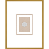 NG002-CHARIOT Shadow Box framed in an antiqued gold frame on a natural linen mat. Finished Size: W 18.00 in x H 23.00 in