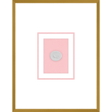 NG002-CHARIOT Shadow Box framed in an antiqued gold frame on a blush pink mat. Finished Size: W 18.00 in x H 23.00 in