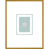 NG002-CHARIOT Shadow Box framed in an antiqued gold frame on a green hemp mat. Finished Size: W 18.00 in x H 23.00 in