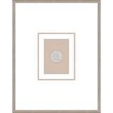 NG003-COLISEUM Shadow Box framed in an antiqued silver frame on a natural linen mat. Finished Size: W 18.00 in x H 23.00 in