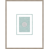 NG003-COLISEUM Shadow Box framed in an antiqued silver frame on a green hemp mat. Finished Size: W 18.00 in x H 23.00 in