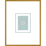 NG003-COLISEUM Shadow Box framed in an antiqued gold frame on a green hemp mat. Finished Size: W 18.00 in x H 23.00 in