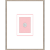 NG006-EMPEROR Shadow Box framed in an antiqued silver frame on a blush pink mat. Finished Size: W 18.00 in x H 23.00 in