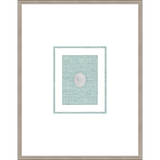 NG006-EMPEROR Shadow Box framed in an antiqued silver frame on a green hemp mat. Finished Size: W 18.00 in x H 23.00 in