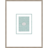 NG008-LION AND POSEIDON Shadow Box framed in an antiqued silver frame on a green hemp mat. Finished Size: W 18.00 in x H 23.00 in