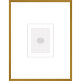 NG008-LION AND POSEIDON Shadow Box framed in an antiqued gold frame on a white raglin mat. Finished Size: W 18.00 in x H 23.00 in