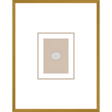 NG008-LION AND POSEIDON Shadow Box framed in an antiqued gold frame on a natural linen mat. Finished Size: W 18.00 in x H 23.00 in