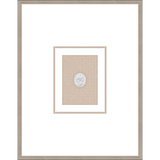 NG010-MEDUSA LEFT FACING Shadow Box framed in an antiqued silver frame on a natural linen mat. Finished Size: W 18.00 in x H 23.00 in