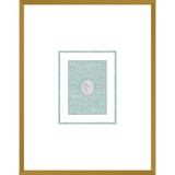 NG013-NOBLE WOMAN Shadow Box framed in an antiqued gold frame on a green hemp mat. Finished Size: W 18.00 in x H 23.00 in