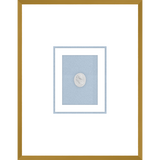 NG013-NOBLE WOMAN Shadow Box framed in an antiqued gold frame on a fountain blue mat. Finished Size: W 18.00 in x H 23.00 in