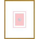 NG015-ROMAN WOMAN Shadow Box framed in an antiqued gold frame on a blush pink mat. Finished Size: W 18.00 in x H 23.00 in