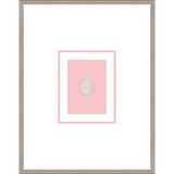 NG016-TRIO OF NYMPHS Shadow Box framed in an antiqued silver frame on a blush pink mat. Finished Size: W 18.00 in x H 23.00 in