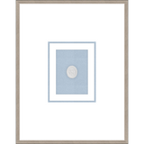 NG016-TRIO OF NYMPHS Shadow Box framed in an antiqued silver frame on a fountain blue mat. Finished Size: W 18.00 in x H 23.00 in