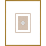 NG016-TRIO OF NYMPHS Shadow Box framed in an antiqued gold frame on a natural linen mat. Finished Size: W 18.00 in x H 23.00 in