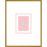 NG016-TRIO OF NYMPHS Shadow Box framed in an antiqued gold frame on a blush pink mat. Finished Size: W 18.00 in x H 23.00 in