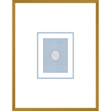 NG016-TRIO OF NYMPHS Shadow Box framed in an antiqued gold frame on a fountain blue mat. Finished Size: W 18.00 in x H 23.00 in