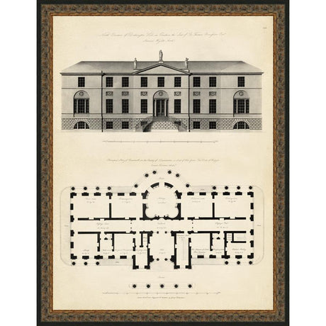 ANTIQUE FAÇADE AND PLAN II - Kings Fine Art & Decor