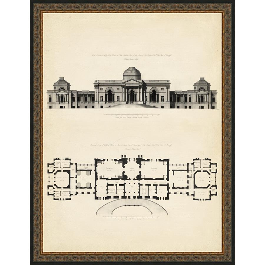 ANTIQUE FAÇADE AND PLAN III - Kings Fine Art & Decor