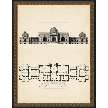 ANTIQUE FAÇADE AND PLAN III - Kings Fine Art & Decor