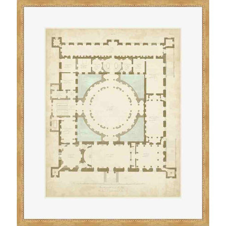 PLAN IN TAUPE AND SPA I - Kings Fine Art & Decor