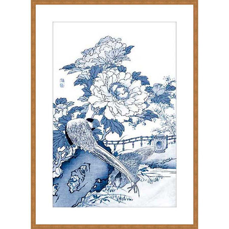 BLUE AND WHITE ASIAN GARDEN II - Kings Fine Art & Decor