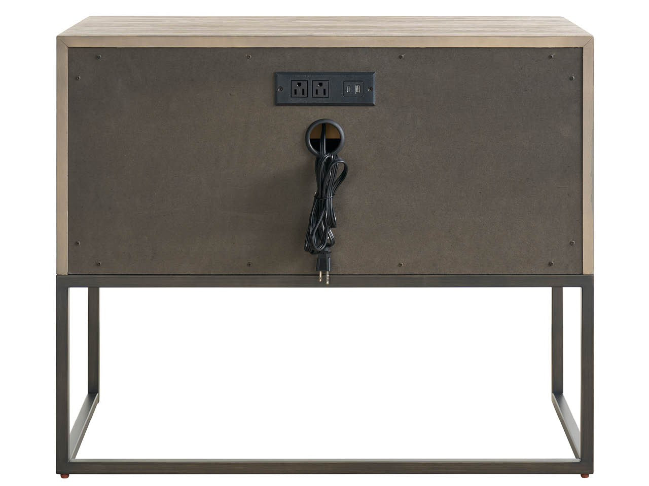 Boulder Metal Base Nightstand