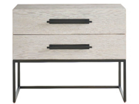 River Rock Metal Base Nightstand